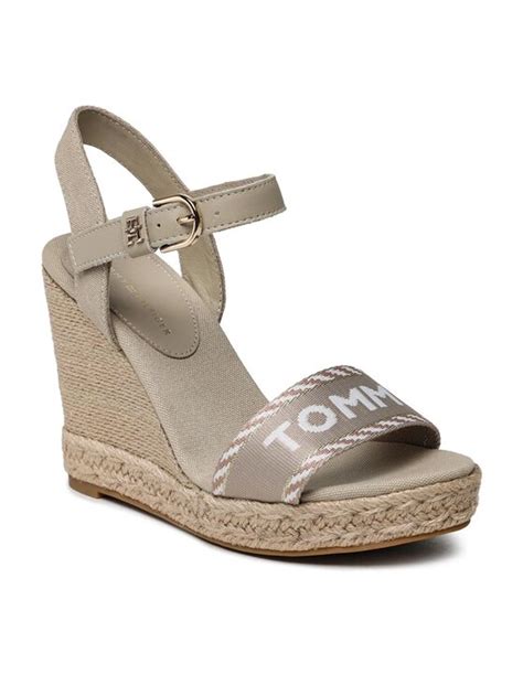 tommy hilfiger espadrilles beige|tommy hilfiger espadrille wedge sandals.